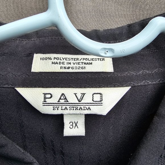 Black dressy casual long sleeved shirt - Picture 3 of 3